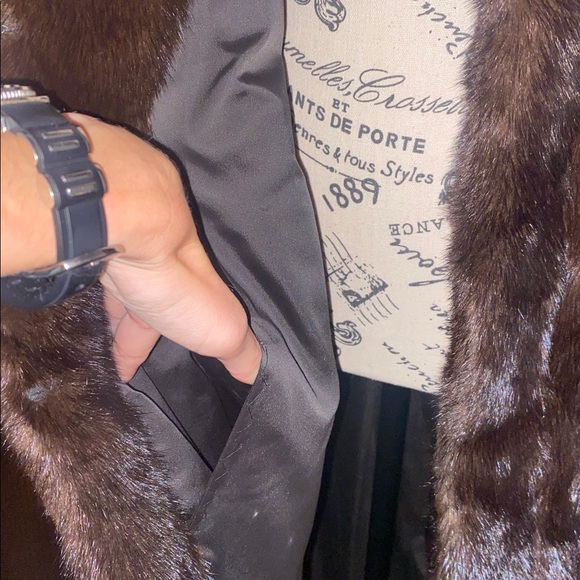 Vintage Dark Brown Fur Long Coat - Picture 5 of 16